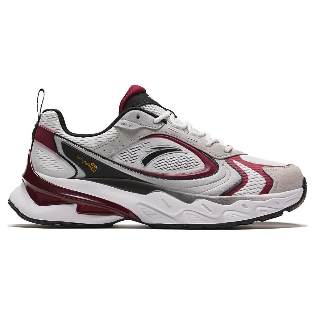Anta Millennium 7 Shock Absorbing Wear Resistant Low Top Casual Shoes Men Sneaker White Black Red 112428890-1