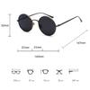 New Gold Round Metal Frame Sunglasses Men Retro  Summer Style Women Red Lens Sun Glasses Unisex Yellow Pink Black
