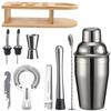 Bar Shaker Shaker Stainless Steel Japanese Shaker Semicircular Cocktail Shaker 10-Piece Set