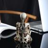 2025 New Useful Creative Skull Multifunctional Storage Rack Desk Storage Pen Holder Resin Cosmetics Storage Halloween Gifts