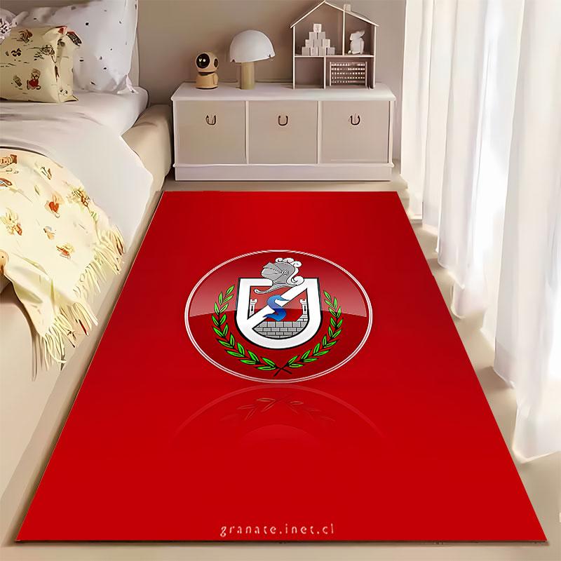 Red Background Knight Emblem suitable as a non-slip mat for the living room or bedroom sofa