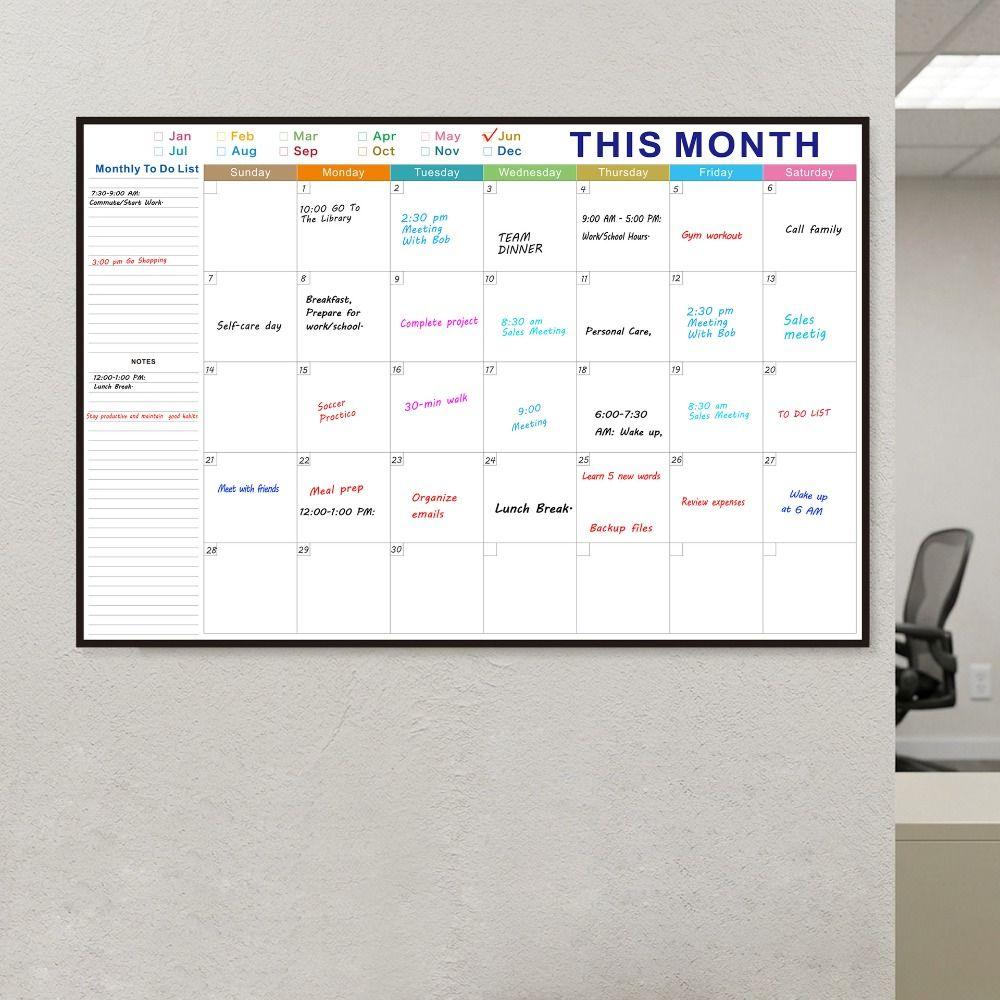Reißfeste Monatsplaner-Tafel Wasserdichter Whiteboard-Kalender Büroaufgaben