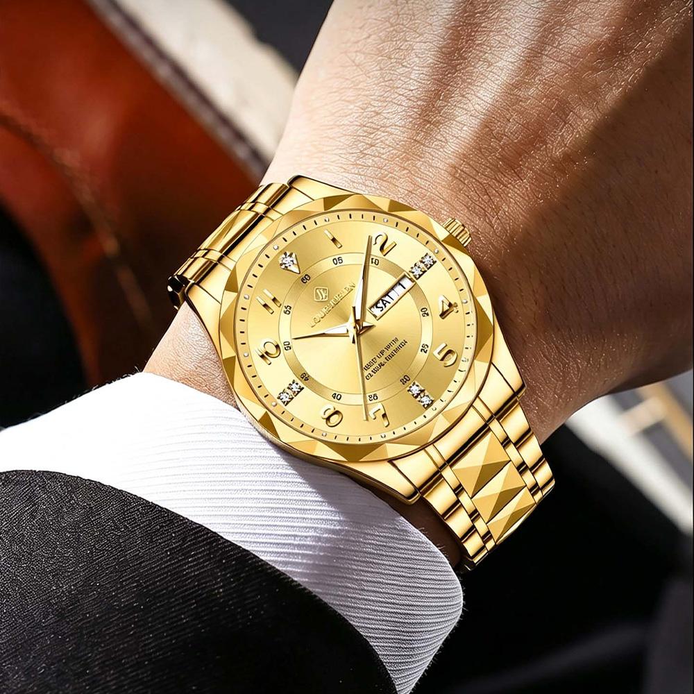LOUIEJUELEN New Business Men's Quartz Watch Luminous Hands Versatile Calendar Trendy Men's Watch relogio masculino Watch for men