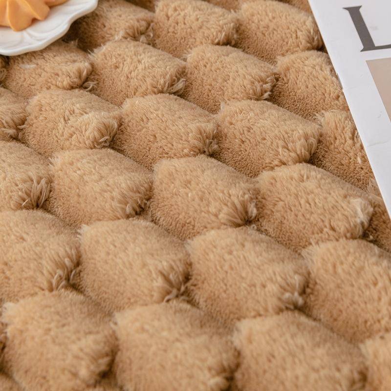 Rabbit Velvet Sofa Cover Thickened Plush Couch and L Shaped Cushion Towel Non-slip Machine Washable Slipcover