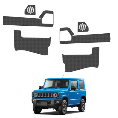 RUIYA Satz von Türtritt- und Innentürverkleidungsschützern für Jimny Sierra JB64 und Diese Türverkleidungs-Schutzleisten und Trittmatten schützen vor und andere Einfach zu