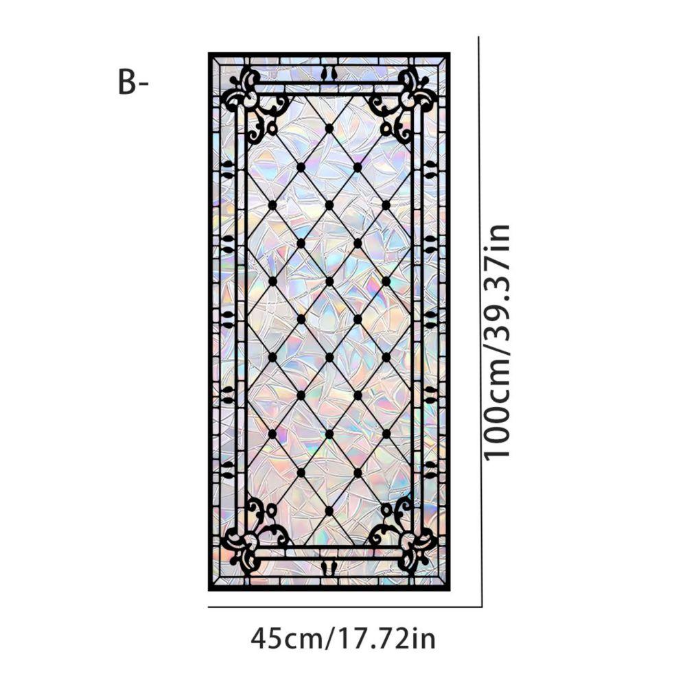 45*100cm Barevné geometrické samolepky na okno Elektrostatická skleněná samolepka