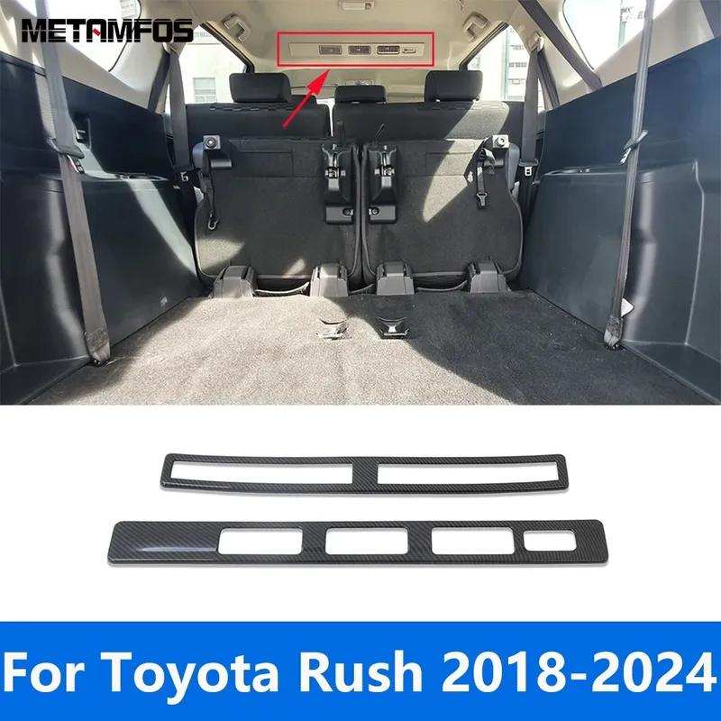 Accessories For Toyota Rush 2018      2024 Carbon Fiber Car Roof Rear Air Condition Vent Outlet Cover Trim