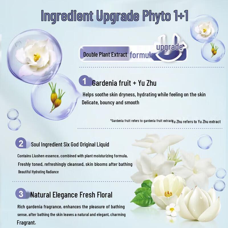 Liu Shen Refreshing Shower Gel with Gardenia & Polygonatum