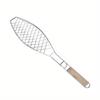 1Pc Barbecue Fish Grill Basket Stainless Steel Wired with Handle Outdoor Kitchen BBQ Tool for Camping