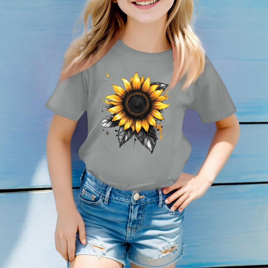 Dívčí chlapecká trička pro batolata Dětské top chlapecké a dívčí tričko s krátkým rukávem