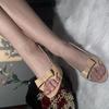 Elegant Nude Thin Heel Sandals Women Summer Bow Round Toe Sexy Strappy Comfortable High Heel Shoes