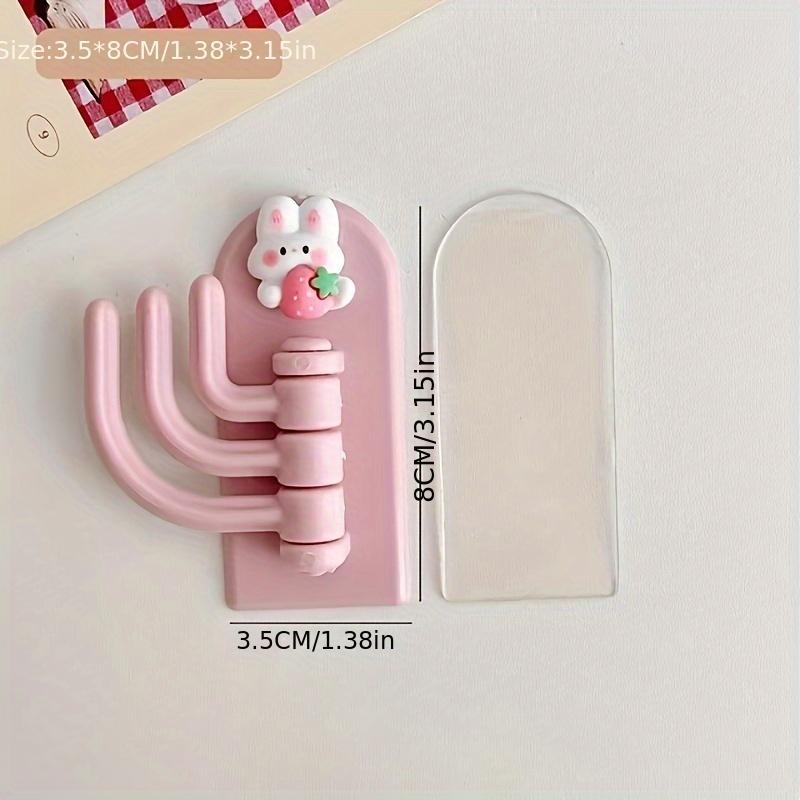 4pcs Cute Animal Key Hooks Home Durable Plastic Cartoon Decor Starfish Designs Space-Saving Organizer Keys Hats Bags Hooks