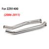 Slip-On für Kawasaki ZZR1400 Ninja ZX14R ZX14 2006-2016 Motorrad Auspuff Mittelrohr 51mm Escape Moto Schalldämpfer Mittelrohr