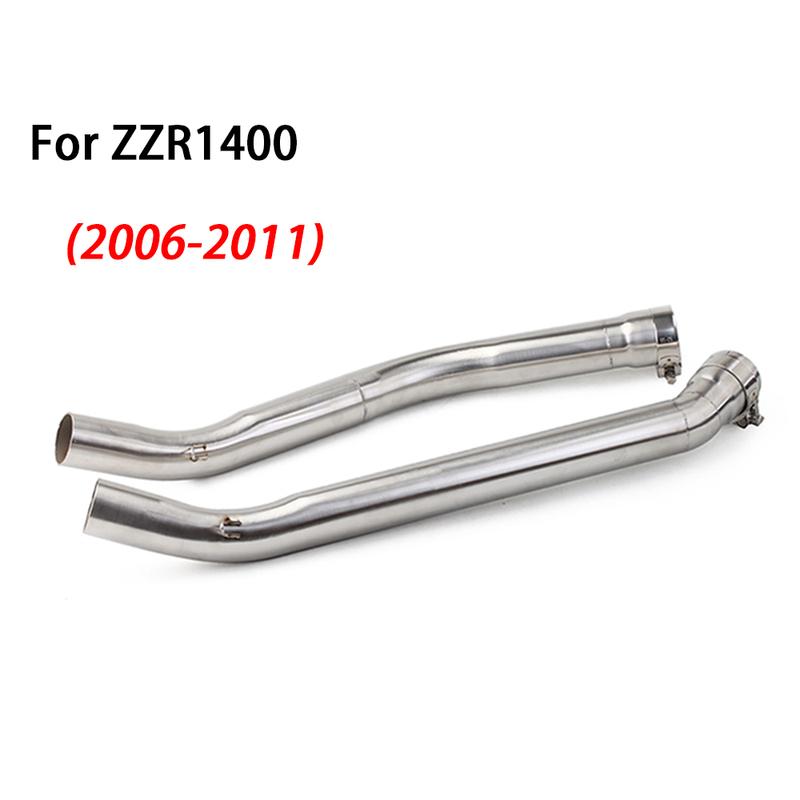 Slip-On für Kawasaki ZZR1400 Ninja ZX14R ZX14 2006-2016 Motorrad Auspuff Mittelrohr 51mm Escape Moto Schalldämpfer Mittelrohr