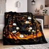 1pc Ghostly Garden Print Blanket   Lightweight Flannel Throw Blanket For Sofa, Bed, Living Room, Office, Outdoor Travel, Camping