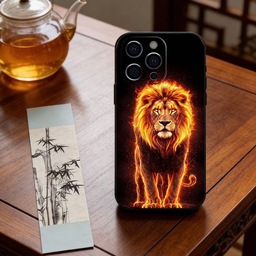 Majestätisches Löwen Handyhülle Silikon Weich Für IPhone 17 16 15 14 13 12 11 X XR Plus Pro Max Plus