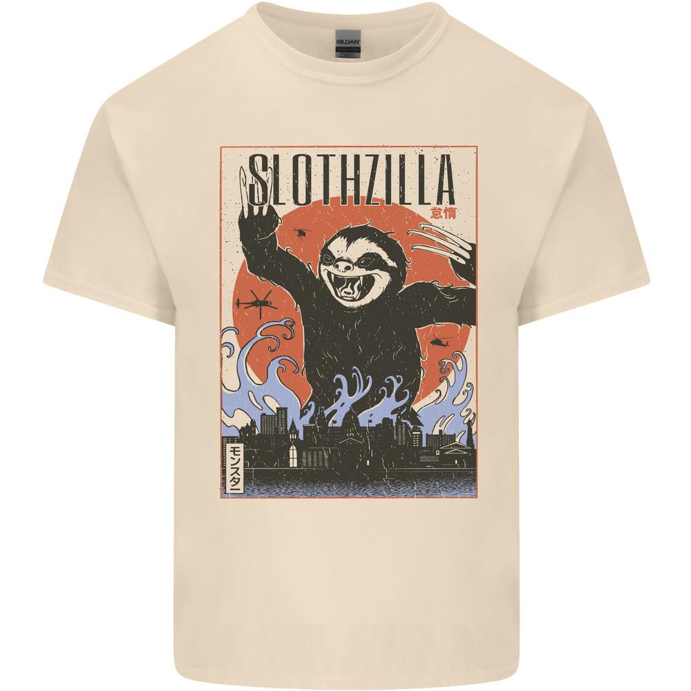 Slothzilla Funny Sloth Parody Mens Light Cotton T-Shirt Unisex T-Shirt M