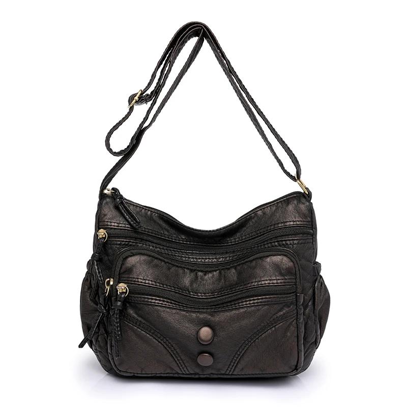 Trendy Vintage Women's Soft Skin Handbag Female Small Subaxillary Bags Casual Retro Mini Shoulder Bag