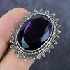 Amethyst Gemstone Handmade 925 Sterling Silver Jewelry Ring Size 8.5 T1G47