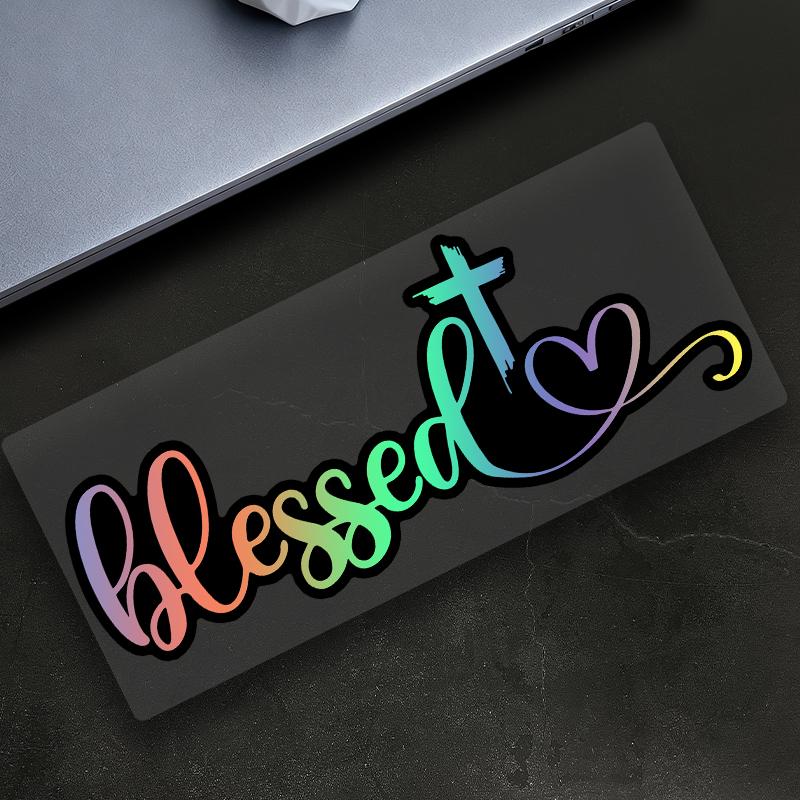 1pc Cross Blessed Motorcycle Stickers Waterproof for Motorcycle Fuel Tank Fairing Tailbox Car Body Scooter Universal Vinyl Decal