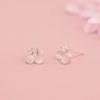 Cherry Opal Stone Ear Studs Female Summer Simple and Small Earrings 2025 New Arrival Best Selling Elegant Sterling Silver Needle Sweet Earrings