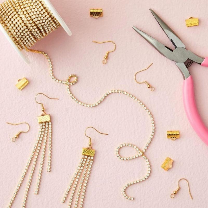 Rhinestones Close Chain Sew On Glass Rhinestones Trim Rhinestones Chain Rhinestones Cup Chain for DIY Craft Decorations