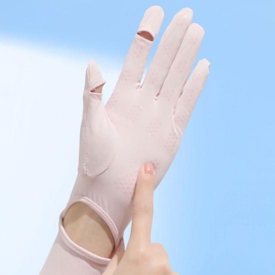 UV Protection Driving Gloves, Anti-Slip Palm, Long Sun Protection Gloves, Ultra Thin Full Finger Summer Gloves for Women Cycling Hiking Fishing