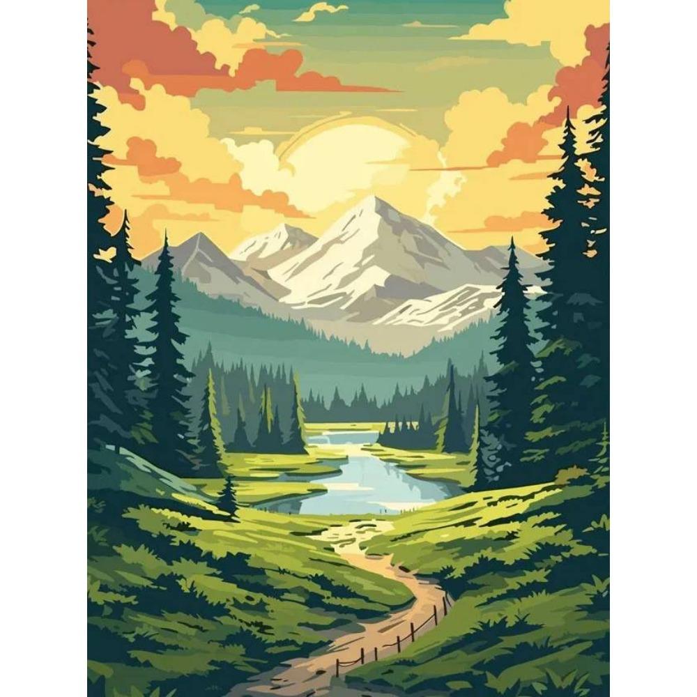 DIY full circle diamond painting Cross stitch 3D landscape home decorative art diamond painting 5d diamond art painting