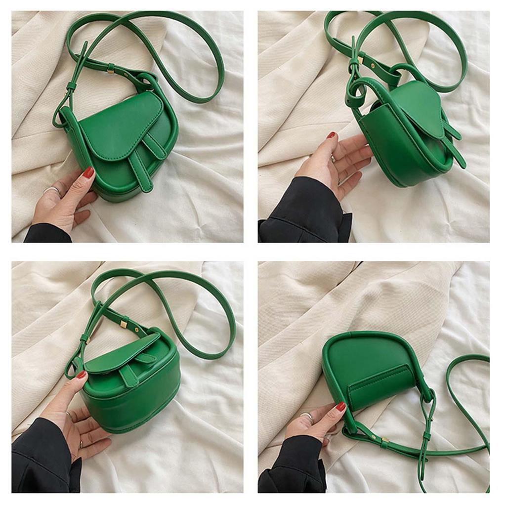 Female Woman Casual Shoulder Bag PU Leather for Shopping Dating, Commuting Green