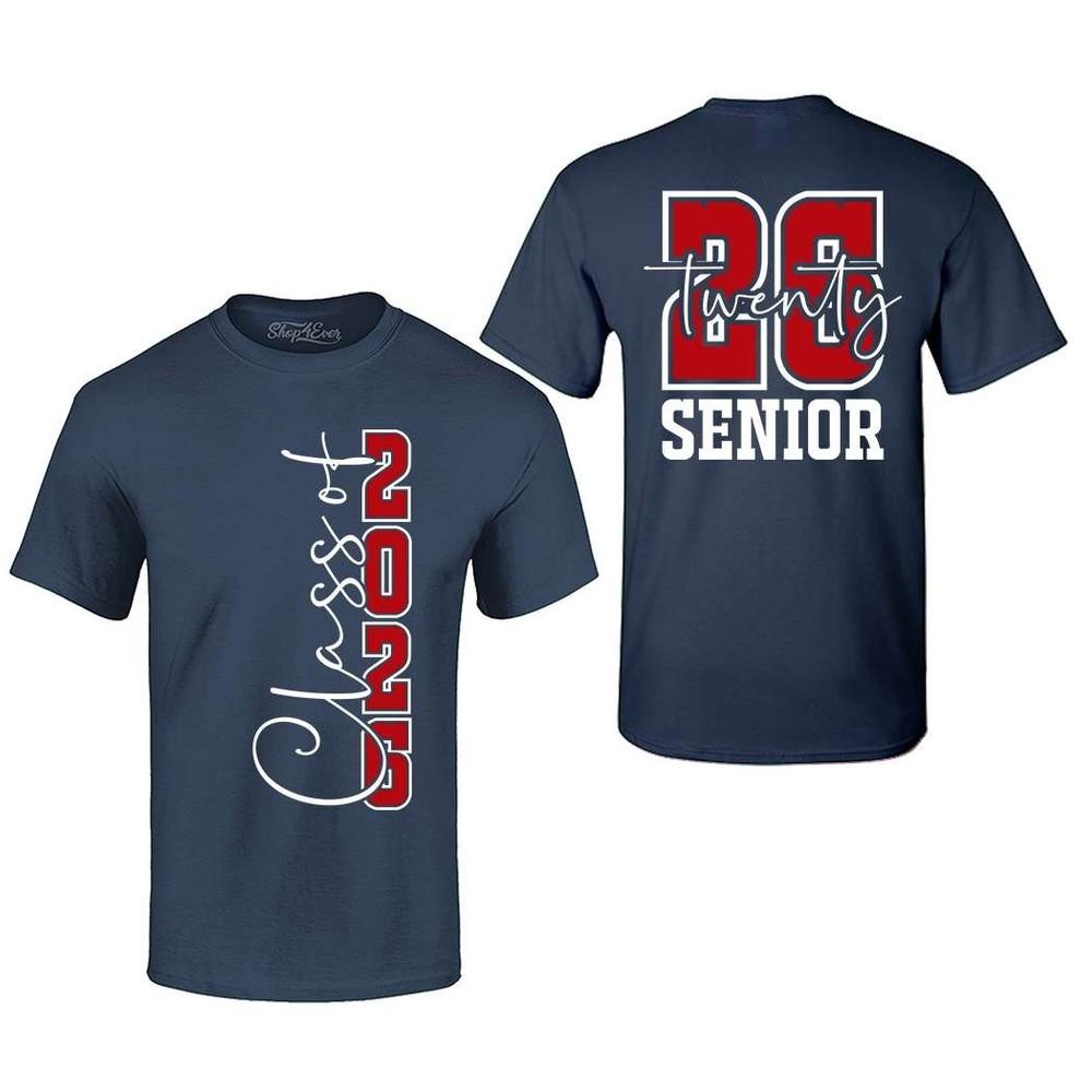 

Red Class of 2026 Double Sided T-shirt Senior Graduate Shirt 2XL