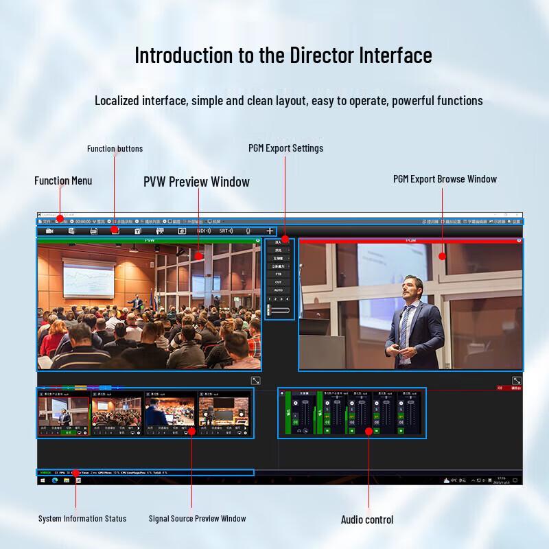 JiaShiYing 9800PLUS 6th Gen 4K HD Live Stream Switcher
