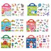 Reusable Kids Quiet Book Waterproof Scene Quiet Stickers Jelly Sticker Books  Early Education Gifts