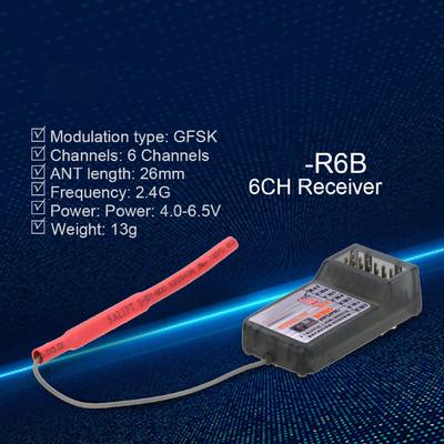 FlySky FS R6B 2.4Ghz 6CH Receiver for FlySky TH9X FS CT6B FS T6 Transmitter