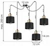 MODERN CEILING HANGING LAMP BLACK LED LAMP