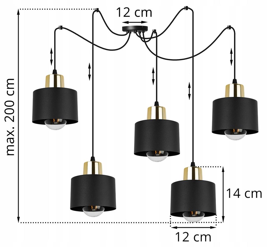 MODERN CEILING HANGING LAMP BLACK LED LAMP