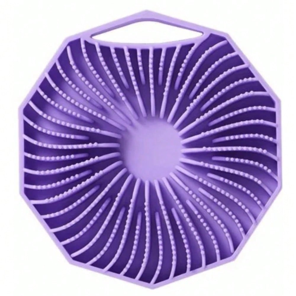 

Body Exfoliating Brushes With A Polygon Shape, Easy To Clean, Designed For Skin Scrubbing, Featuring Storage Options And Drainage For Cleaning фіолетовий