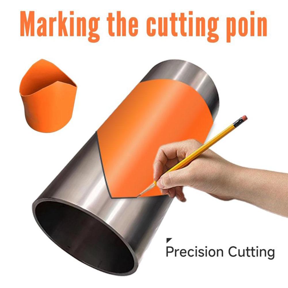 10 Stück Rundrohr Sattel Mund Markierungswerkzeuge Metallrohre Schneidführung für Gehrung Installationswerkzeuge Bogenkante Kontur Schnittführungen