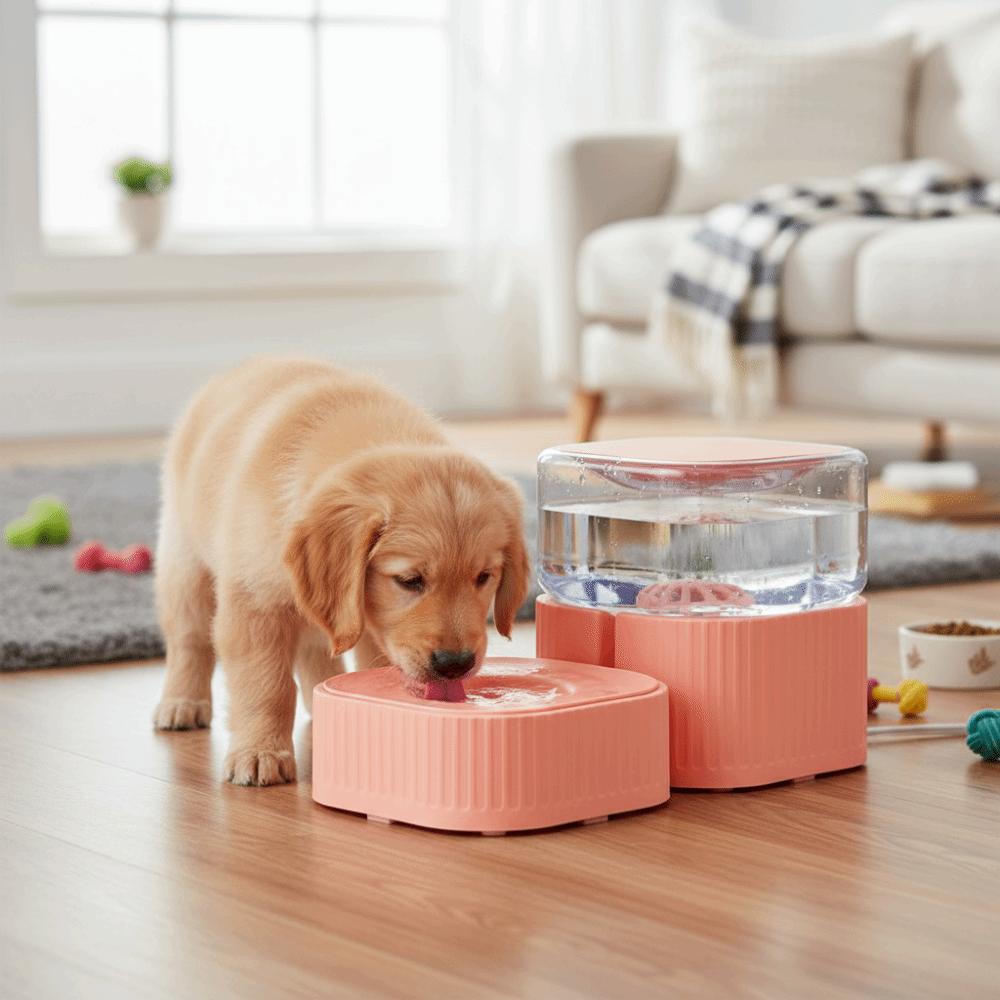 Non-slip Automatic Pet Feeder Drinking Fountain Detachable Pet Water Feeder Plastic Cat Water Dispenser For Dogs Puppy Cats