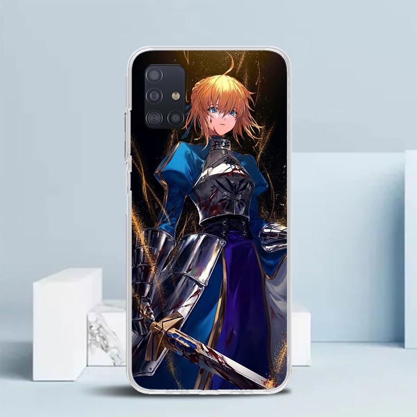 Fate Zero Stay Night Saber Phone Case For Samsung Galaxy A52 A32 A22 A12 A51 A50S A30S A10S Note 20 Ultra 10 S10 Plus A31 A20 A7