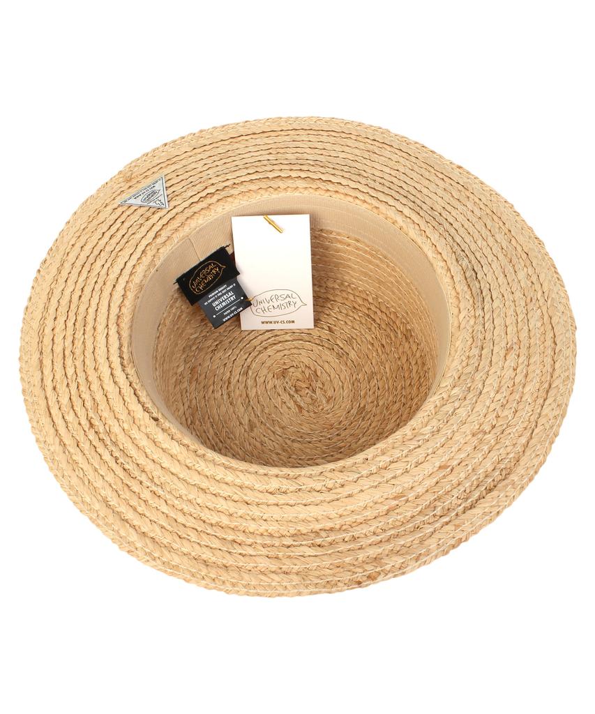 Yunibeosyeolkemiseuteuli Stripe Line Raffia Panama Hat Panama Hat