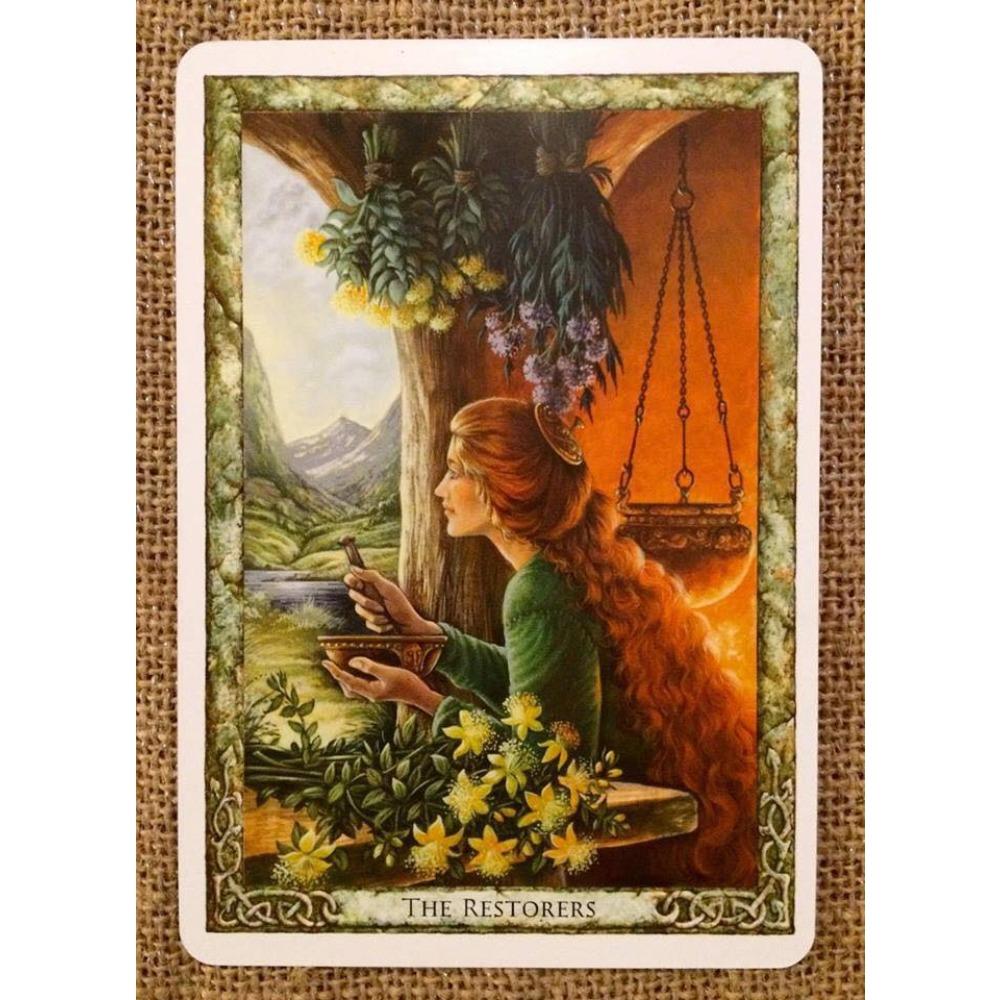 10.4*7.3cm Druid Bitki Oracle: Druid Geleneğinin Büyülü Florası ile Çalışmak 36 Adet Kart