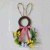 Handmade Easter Egg & Bunny Rabbit Wreath 2026 New Easter Decor Garland Creative Door Sign for Garden Gate Wall Decor