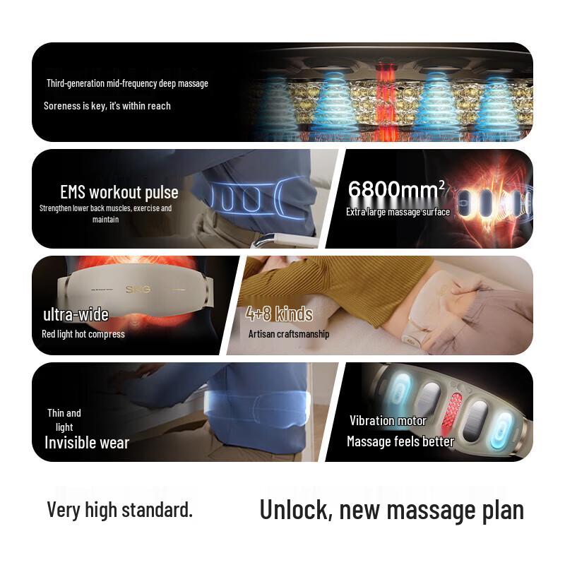 SKG G5 Waist Massager with Heat and Pulse Therapy