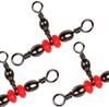 Triple Triple Fishing Swivel Snap with Red Fishing Connector for Sabiki Rig and Body Set of 42lb Swivel, Three-pronged Swivel, Swivel, Bead, Rig, 60,