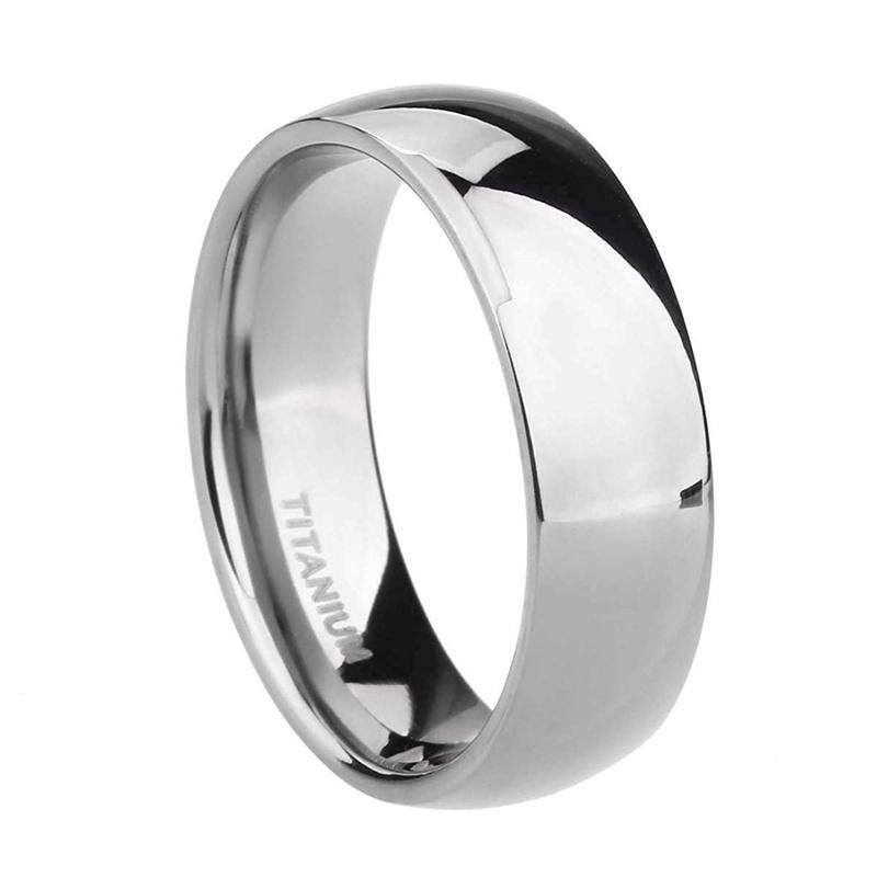 2/4/6/8mm Mens Wedding Band Polished Women Titanium Simple Engagement Classic Rings Black Silver Color Lady anel 3-15