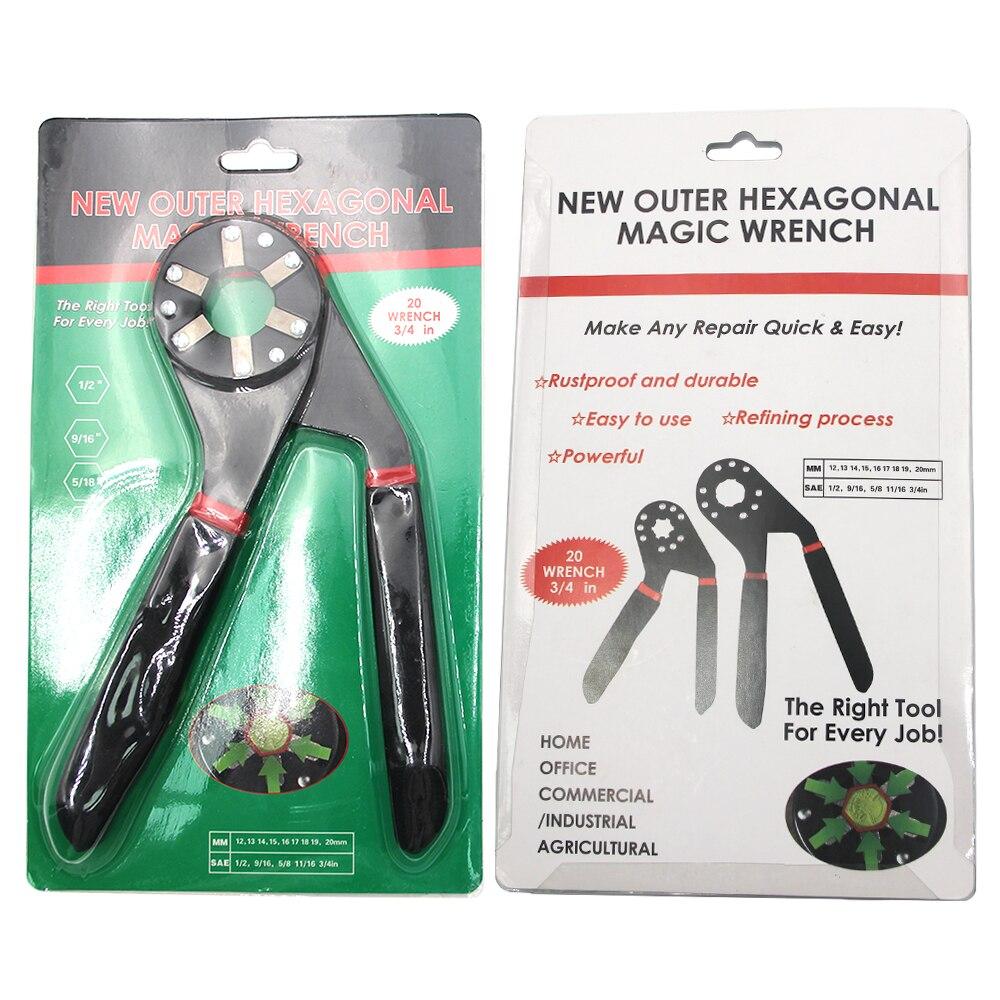 6/8 Inch Magic Wrench Household Maintenance Adjustable Twisting Hand Clamping Socket Outer Hexagonal Multifunctional Tool