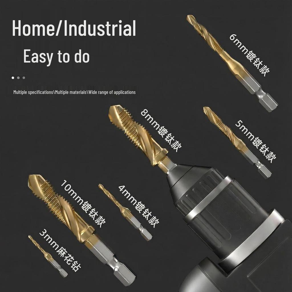 Sechskant-Spiralbohrer 3-in-1 Komposit-Gewindebohrer mit Anfasung