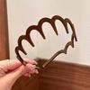 Flocking Plastic Teeth Headbands Fashion Wavy Headband with Combs Non-slip Velvet Hair Bands for Women Girls Hair Accessories
