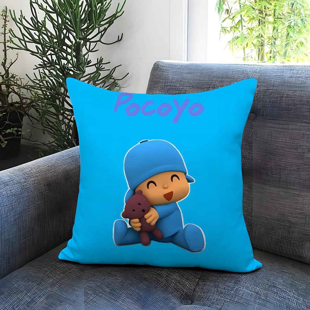 Hot P-PPocoyo Cushion Cover Comfortable Reversible Pillow Cover Ideal for Car Sofa Bedroom & Beyond