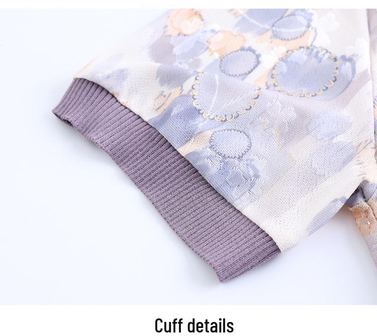 Mom's Ice Silk Short-Sleeve Blouse | Stylish Summer Knit T-shirt for Middle-Aged & Elderly Women